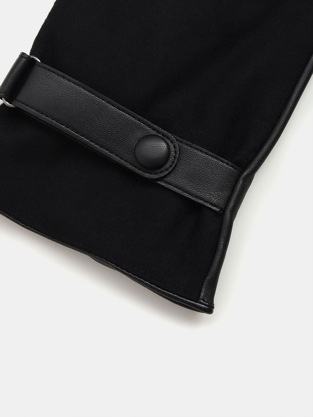 Black Plain Coloured Gloves
