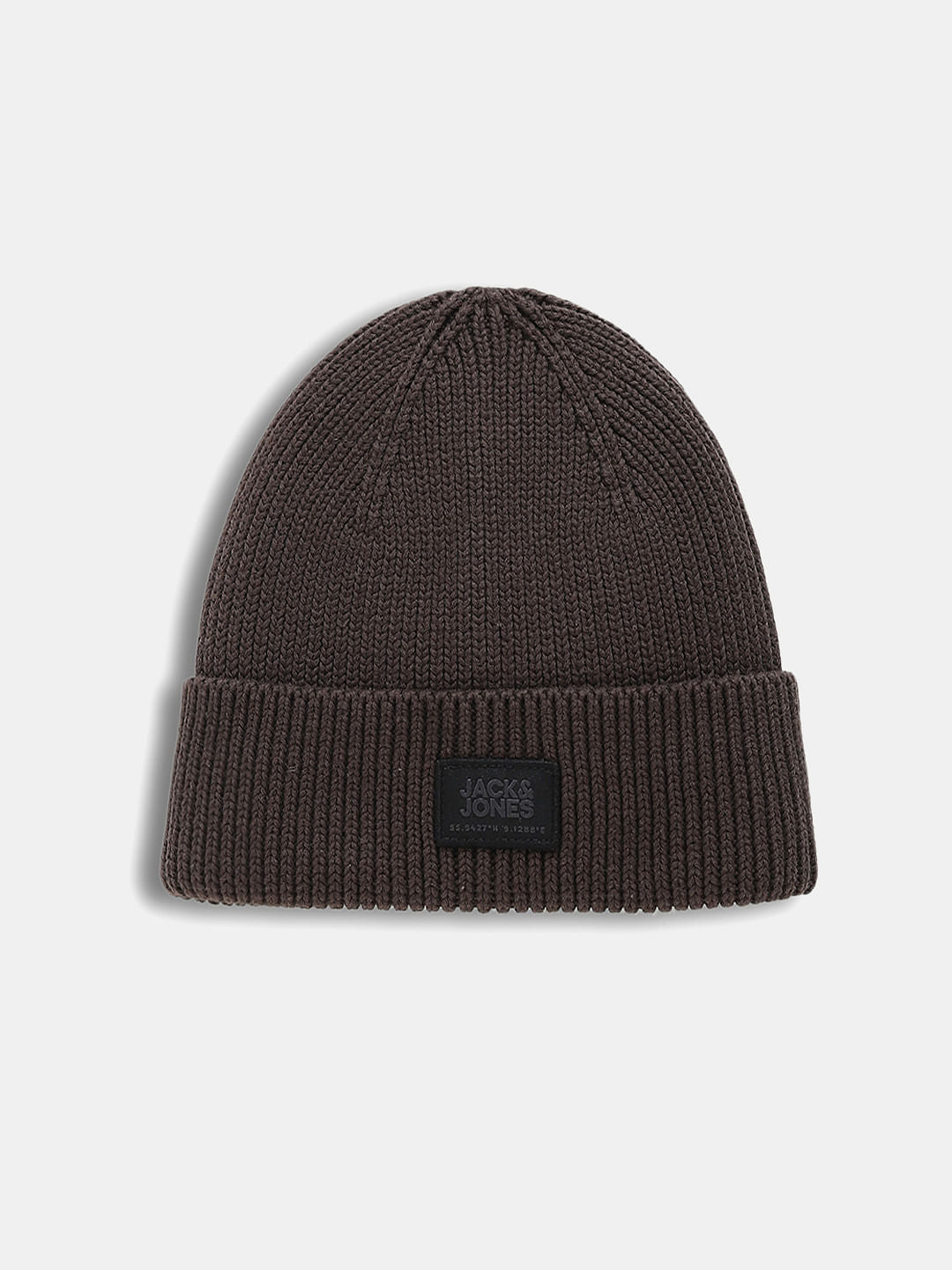 Brown Organic Cotton Short Beanie - ONE