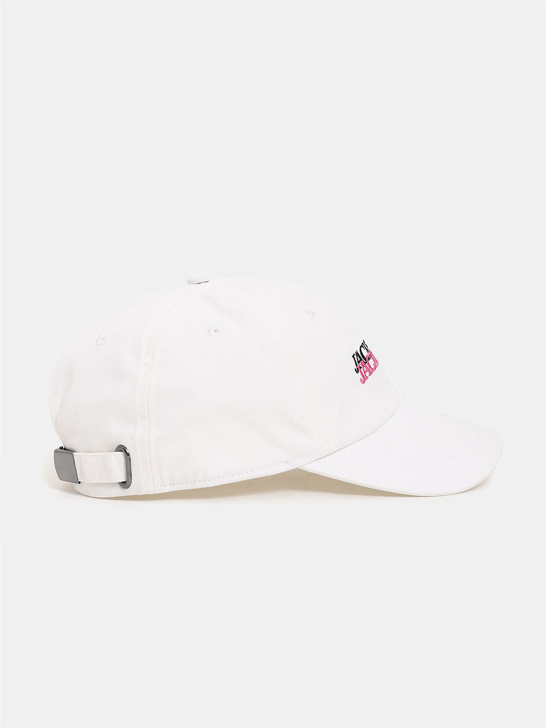 White Logo Printed Cap