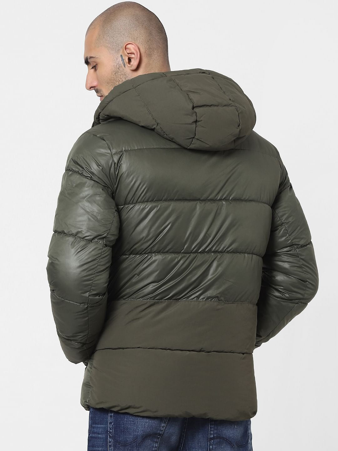 Green Hooded Puffer Jacket