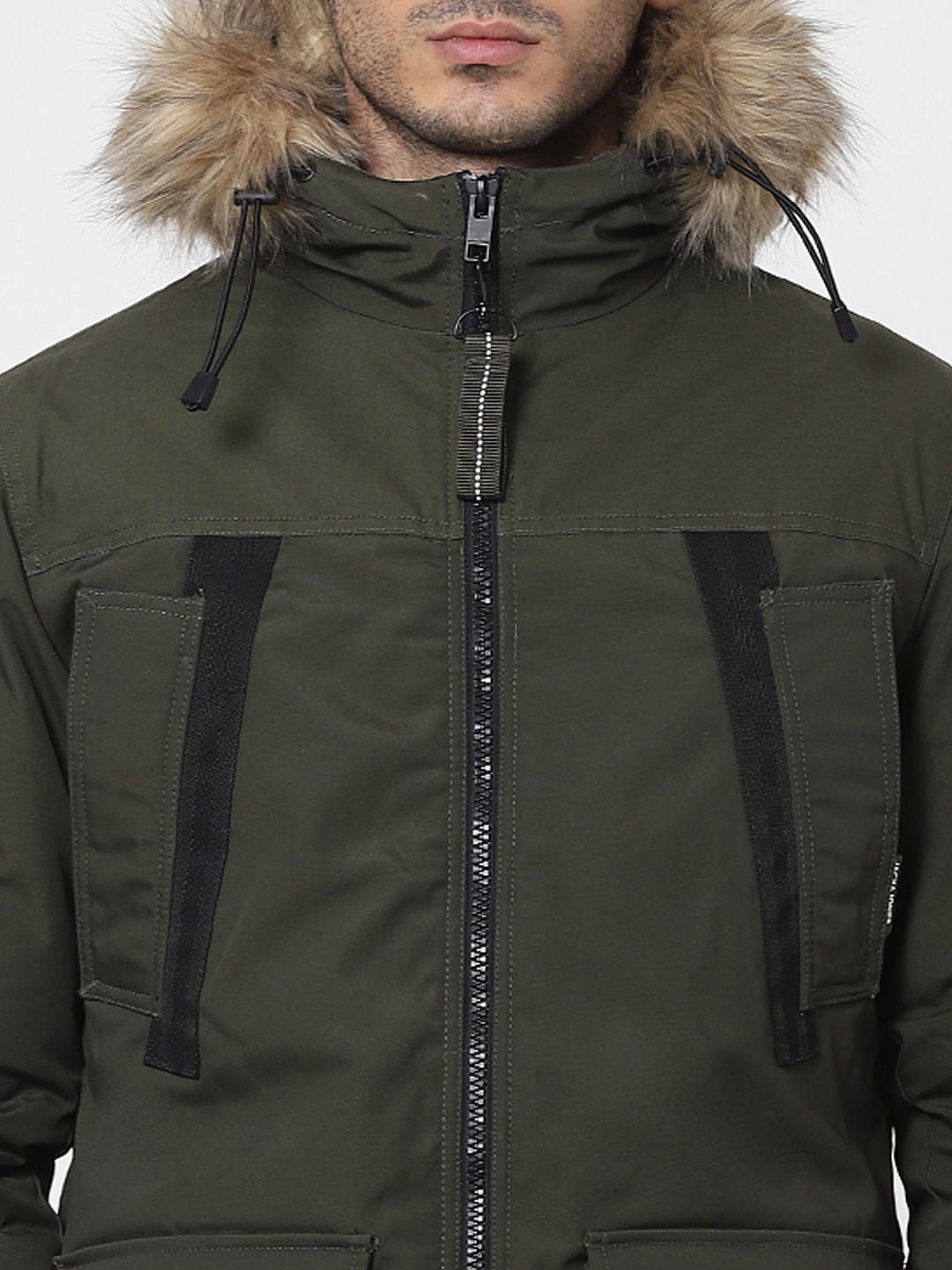 Green Hooded Parka Jacket