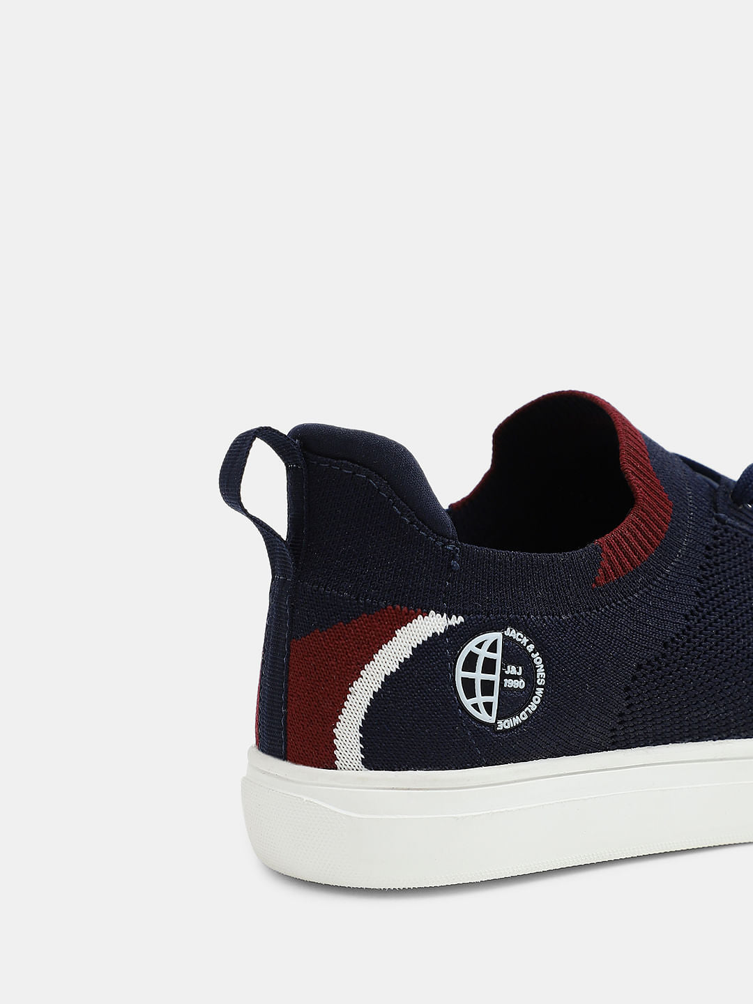Navy Blue Knit Sneakers