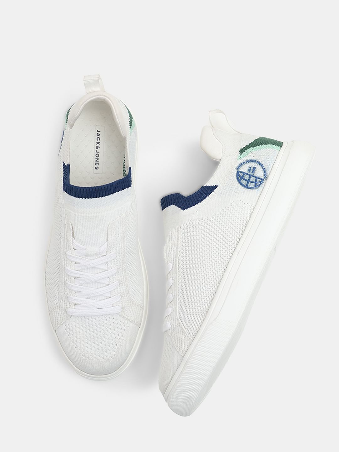 White Knit Sneakers