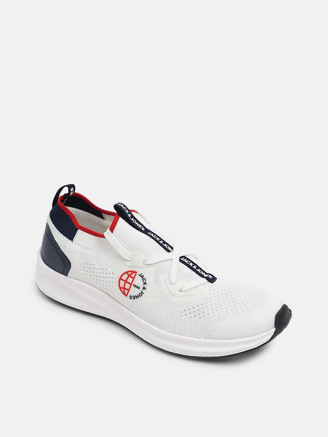 White Knit Slip-On Sneakers