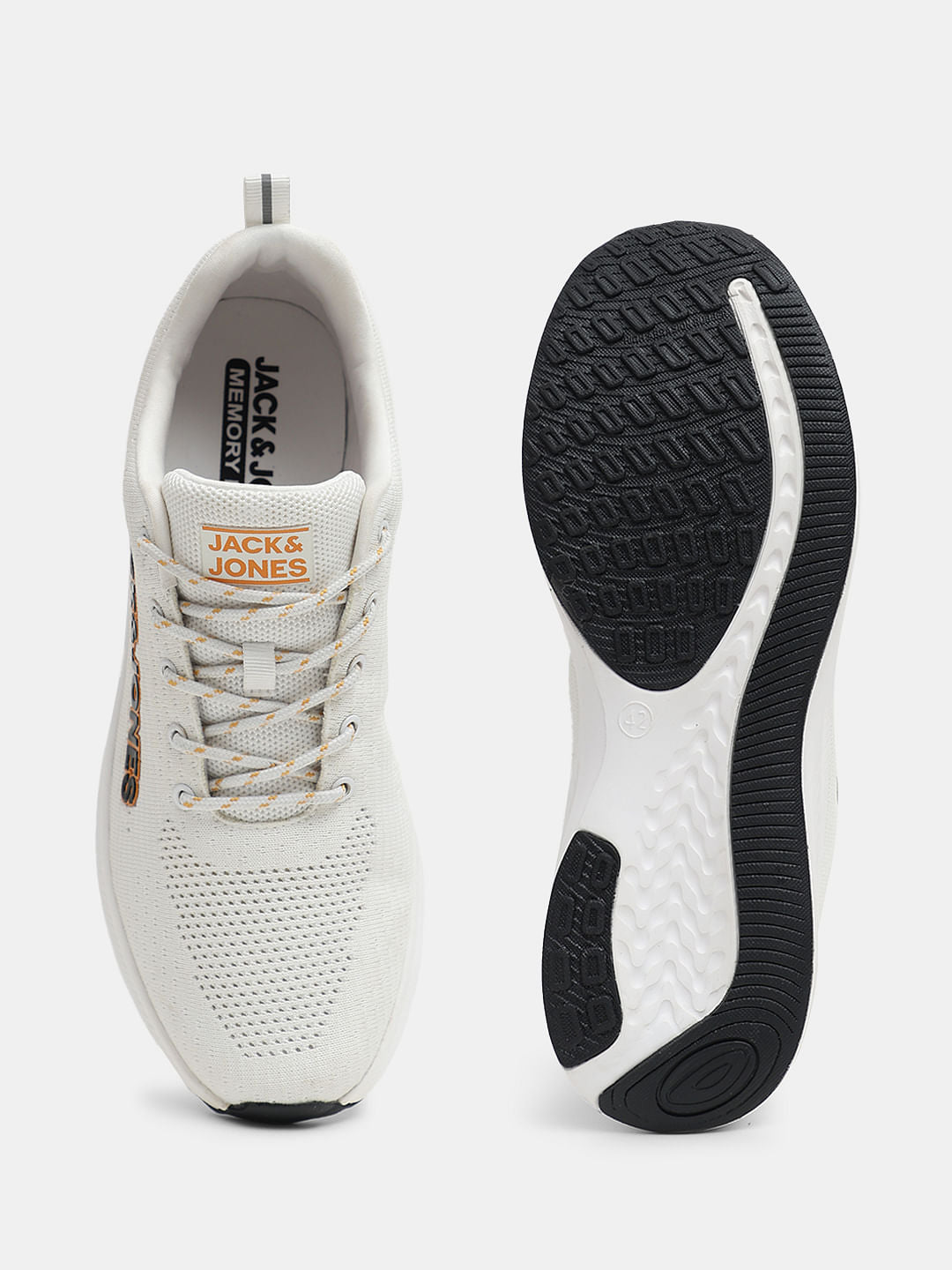 White Mesh Lace-Up Sneakers