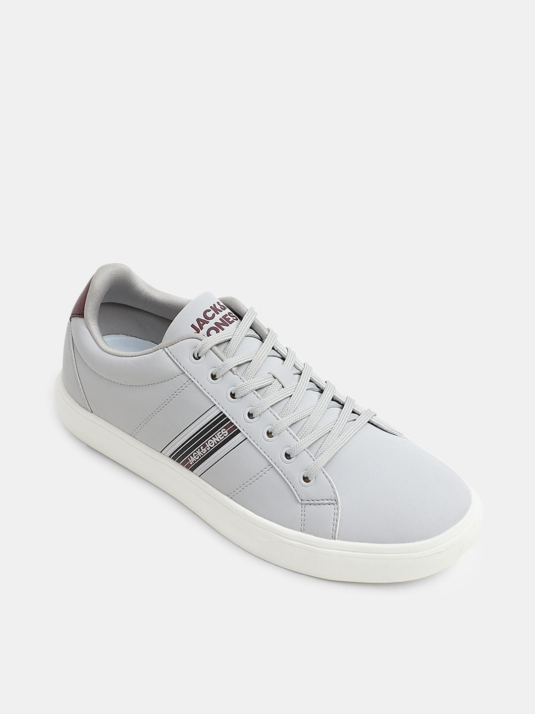 Light Grey Striped Sneakers