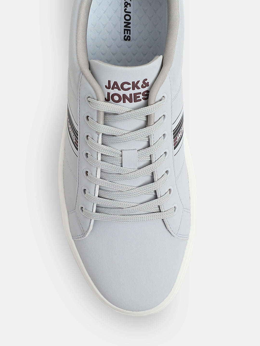 Light Grey Striped Sneakers