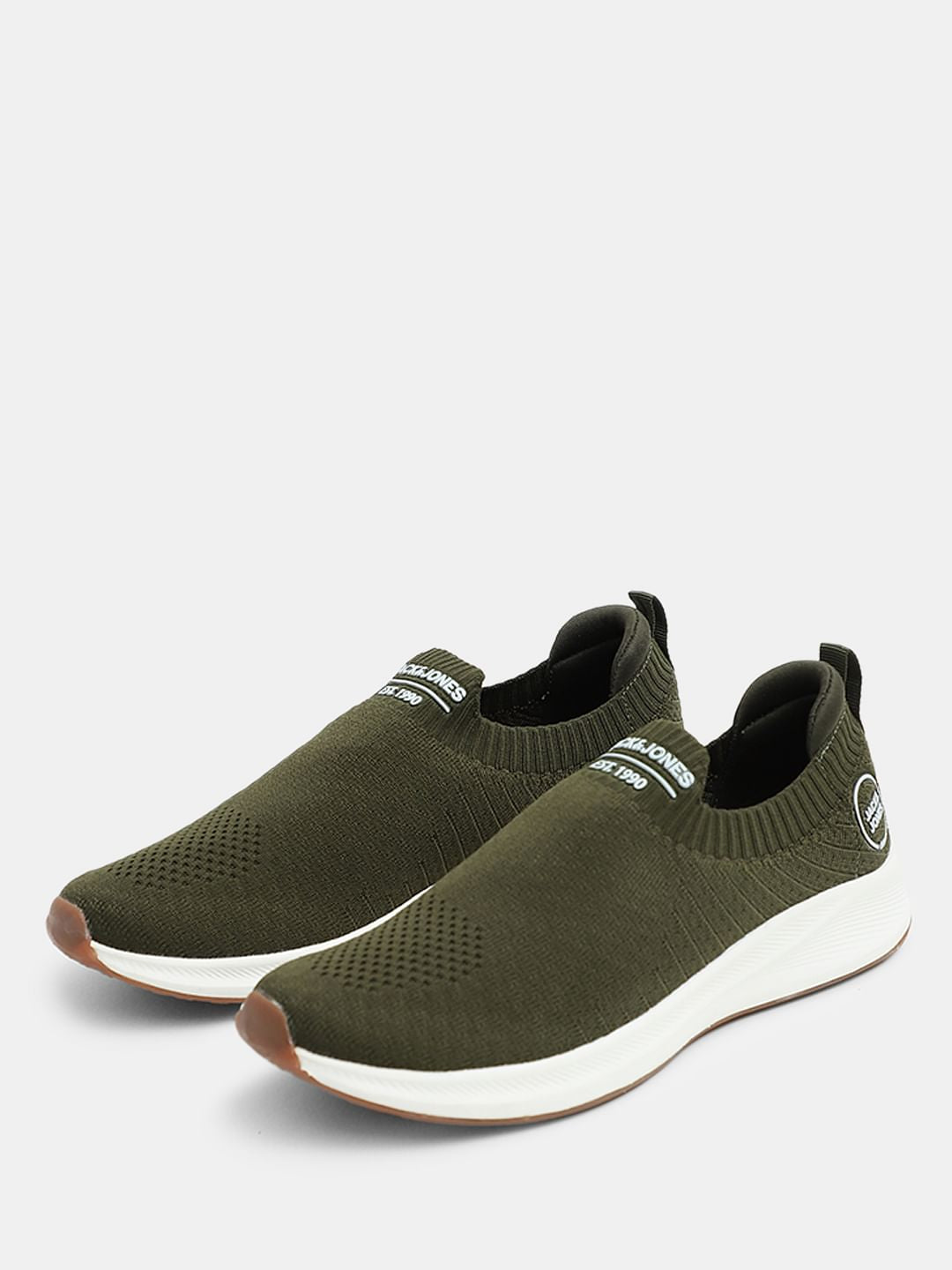 Olive Slip-On Sneakers