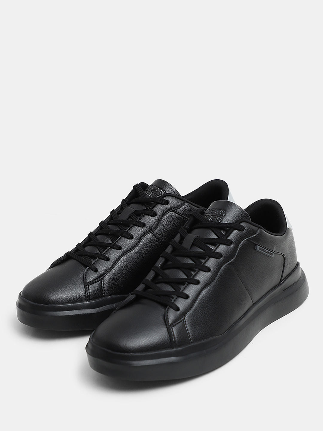 Black Premium Lace-Up Sneakers