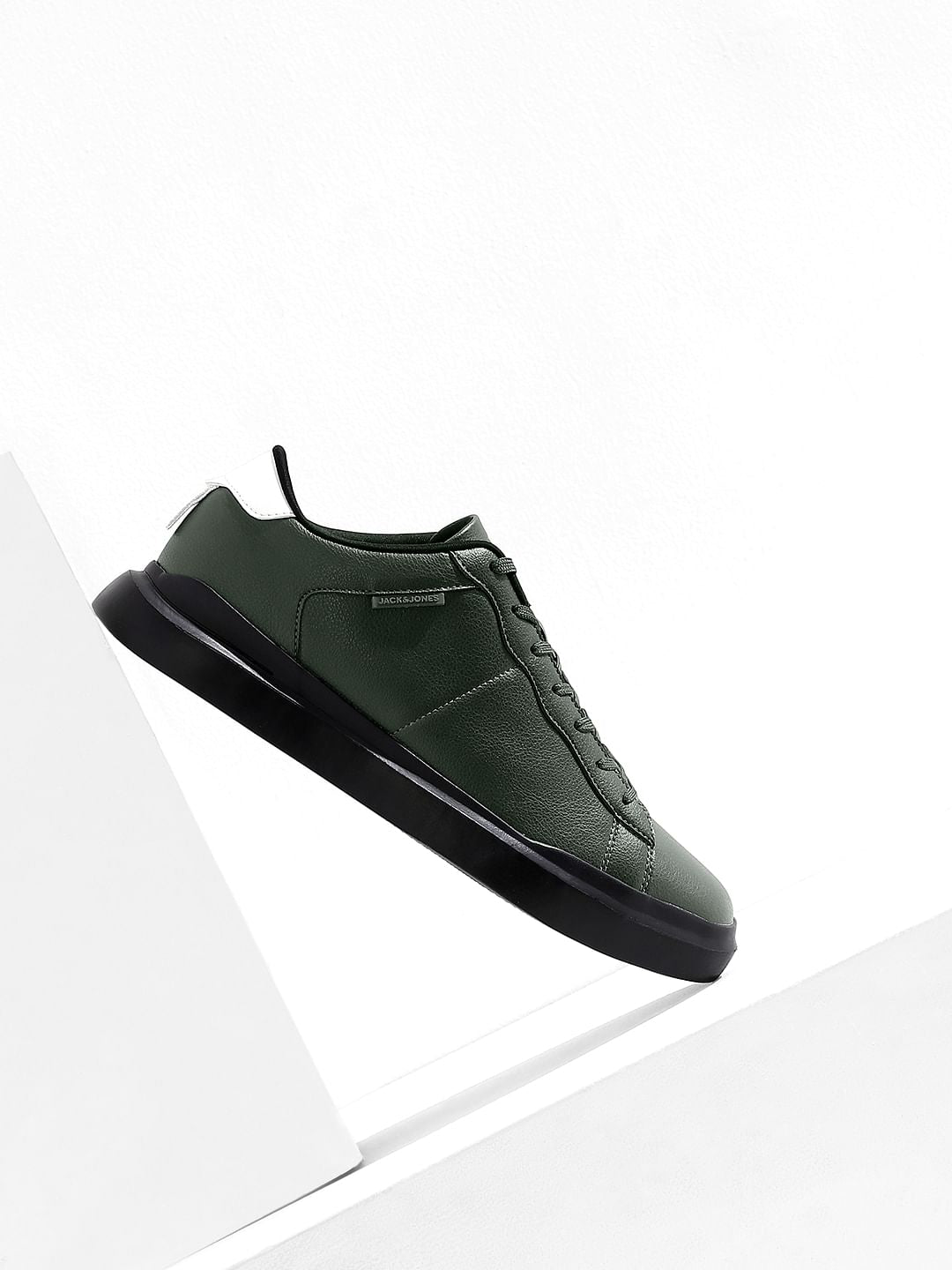Olive Premium Lace-Up Sneakers - 40