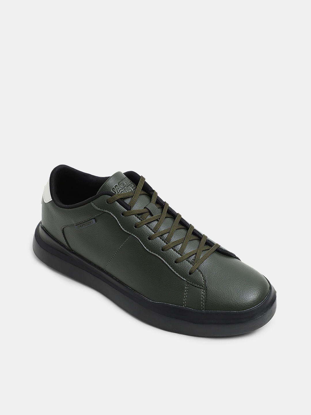 Olive Premium Lace-Up Sneakers