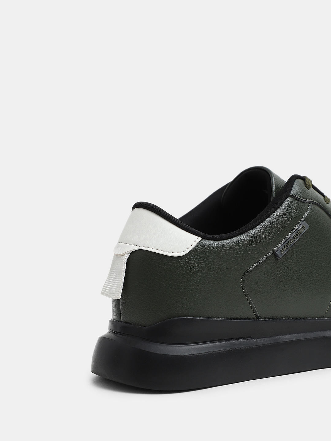 Olive Premium Lace-Up Sneakers