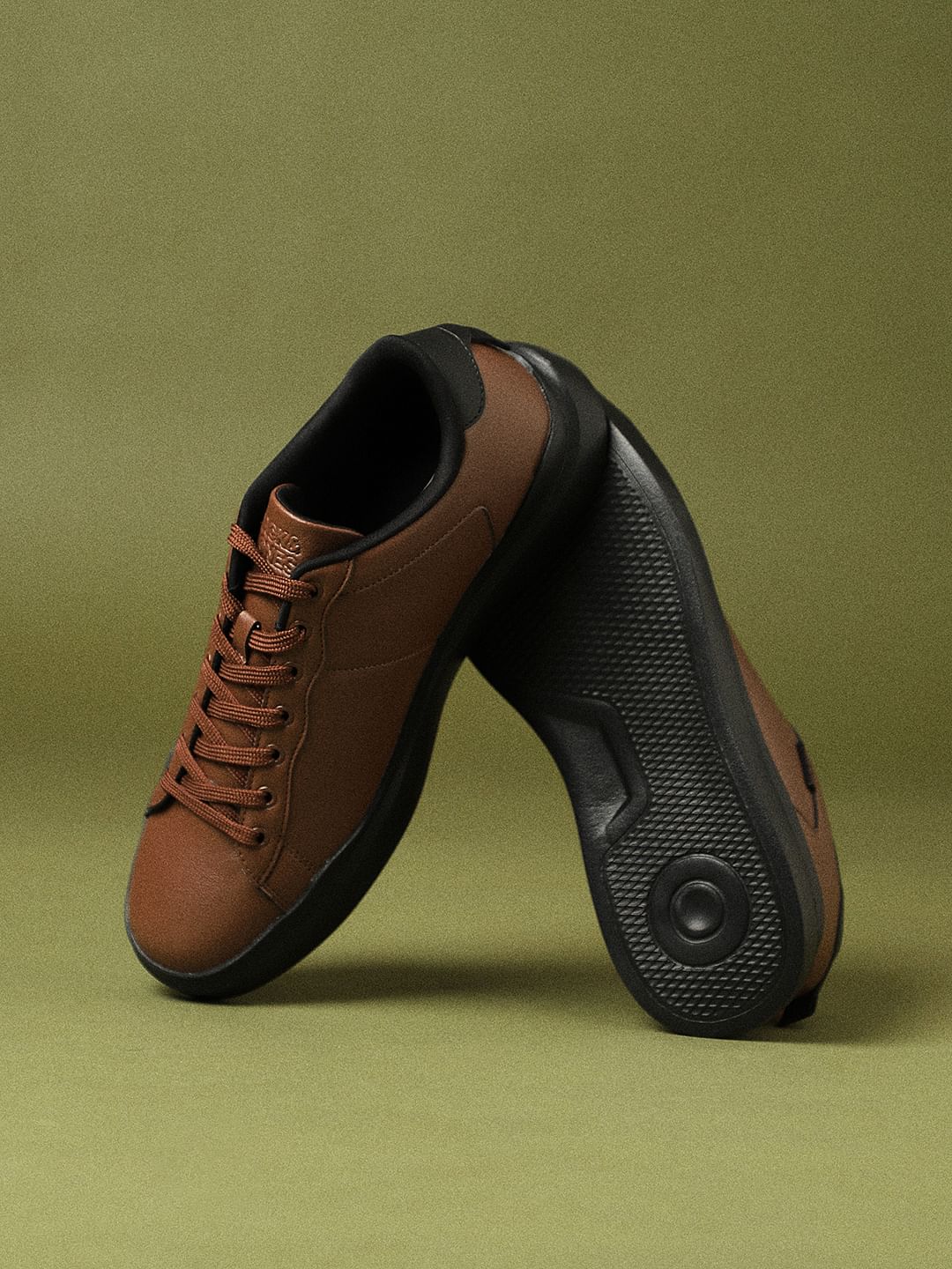 Brown Premium Lace Up Sneakers - 40