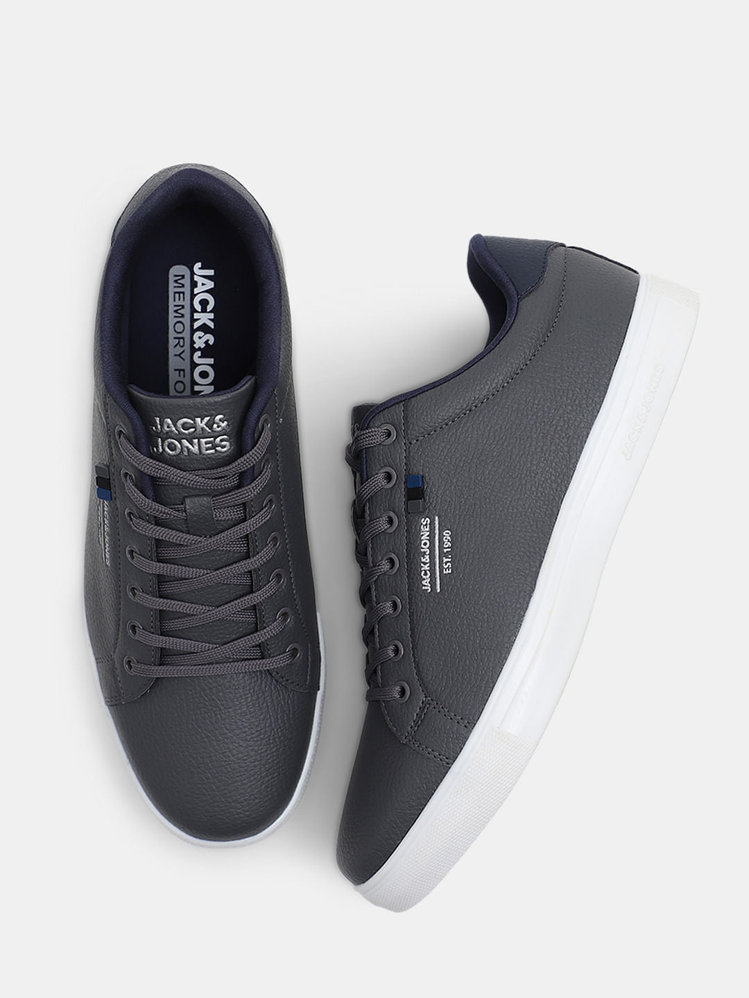 Grey Premium Lace Up Sneakers