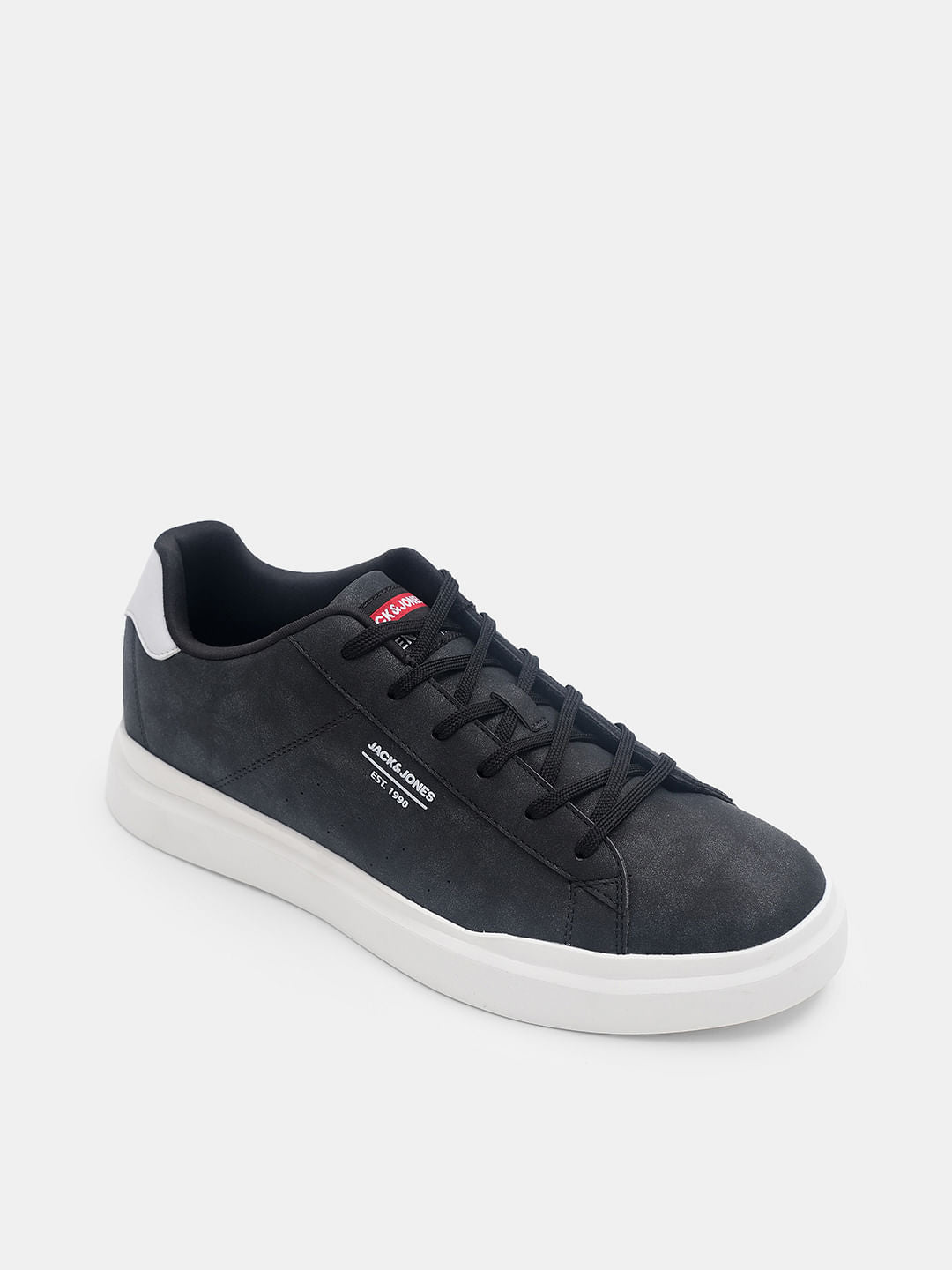Black Vintage Lace-Up Sneakers