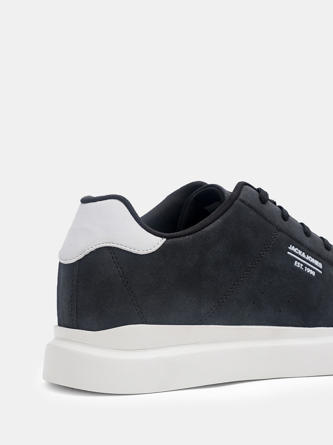 Black Vintage Lace-Up Sneakers