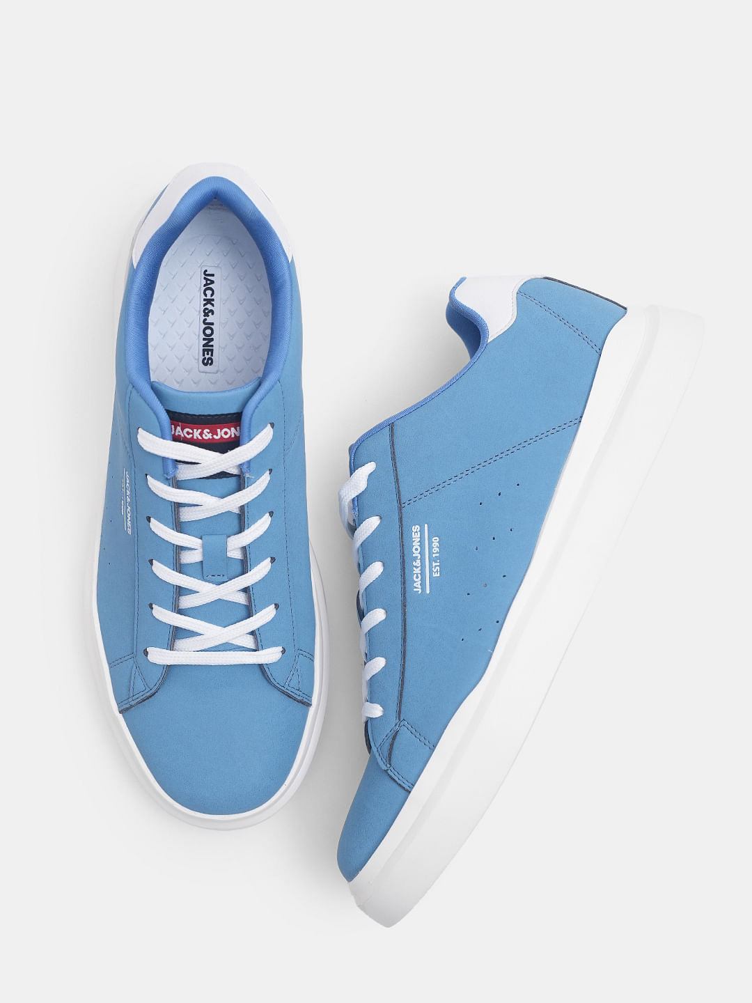 Blue Vintage Lace-Up Sneakers