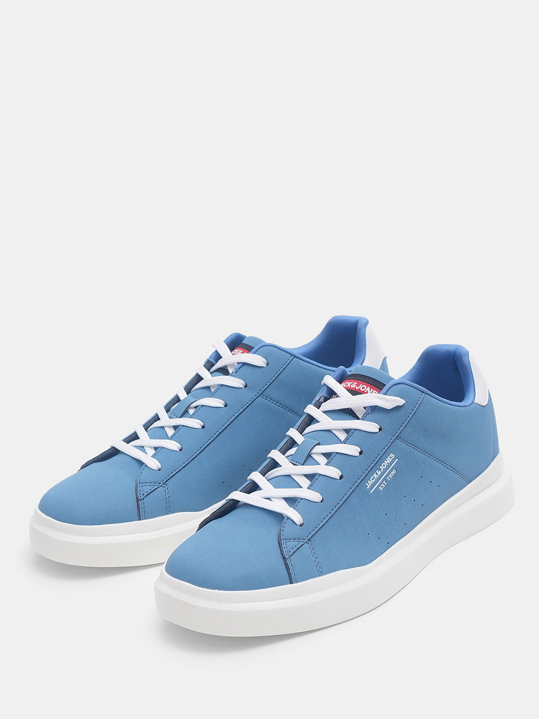 Blue Vintage Lace-Up Sneakers