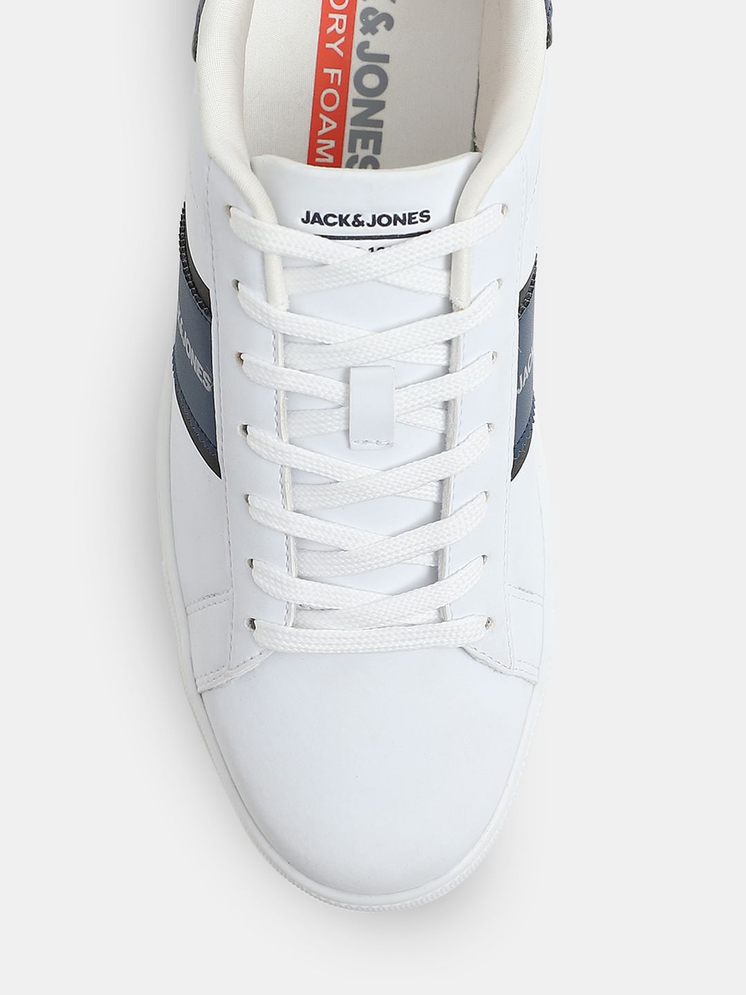 White Colourblocked Sneakers