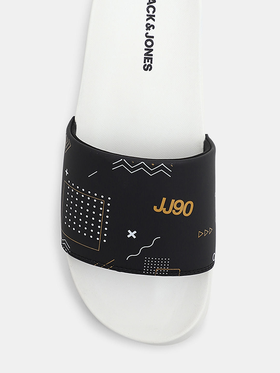 Yellow & White Printed Sliders