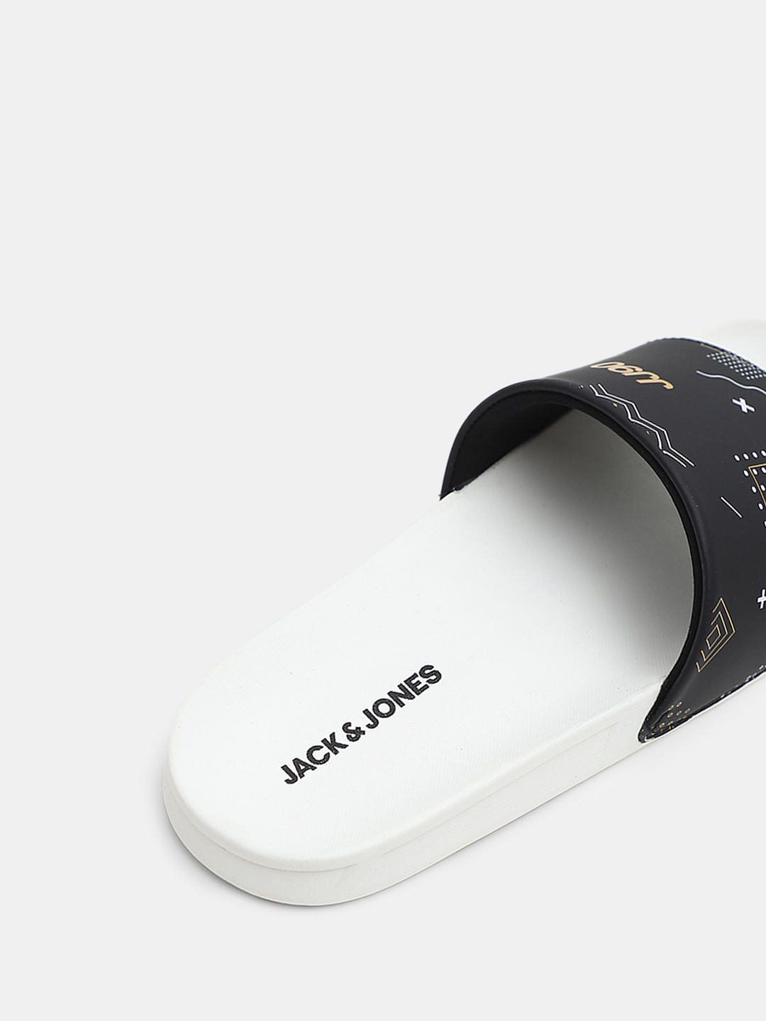 Yellow & White Printed Sliders