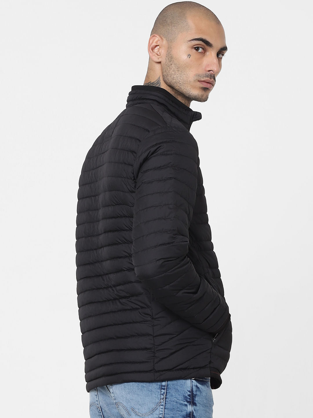 Black Lightweight Puffer Jacket