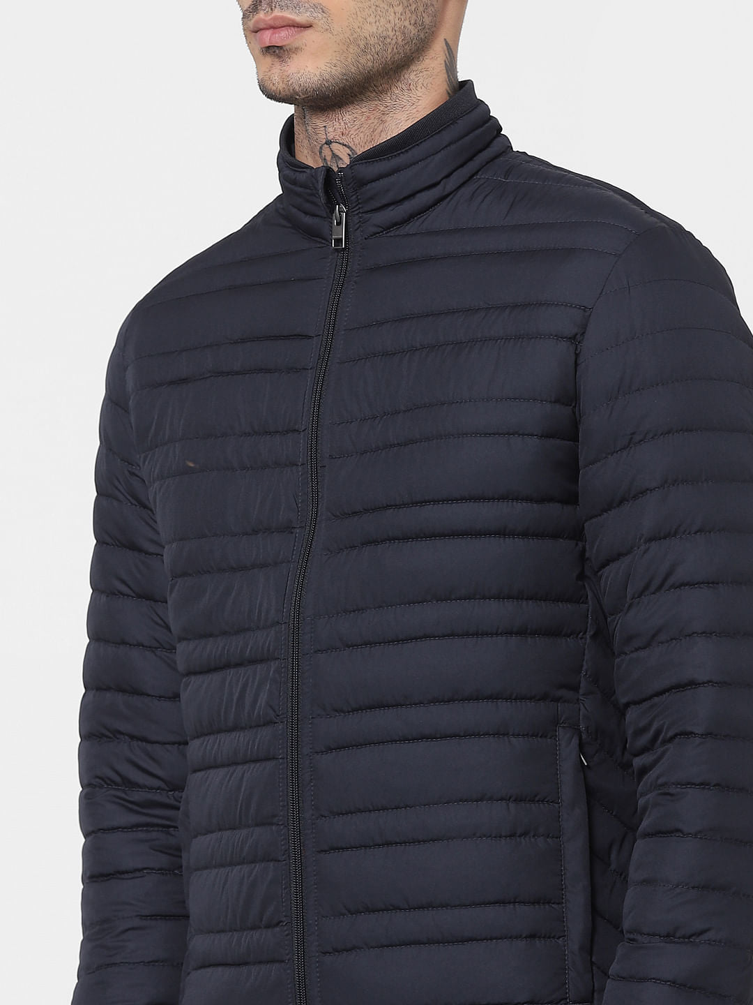 Blue Lightweight Puffer Jacket