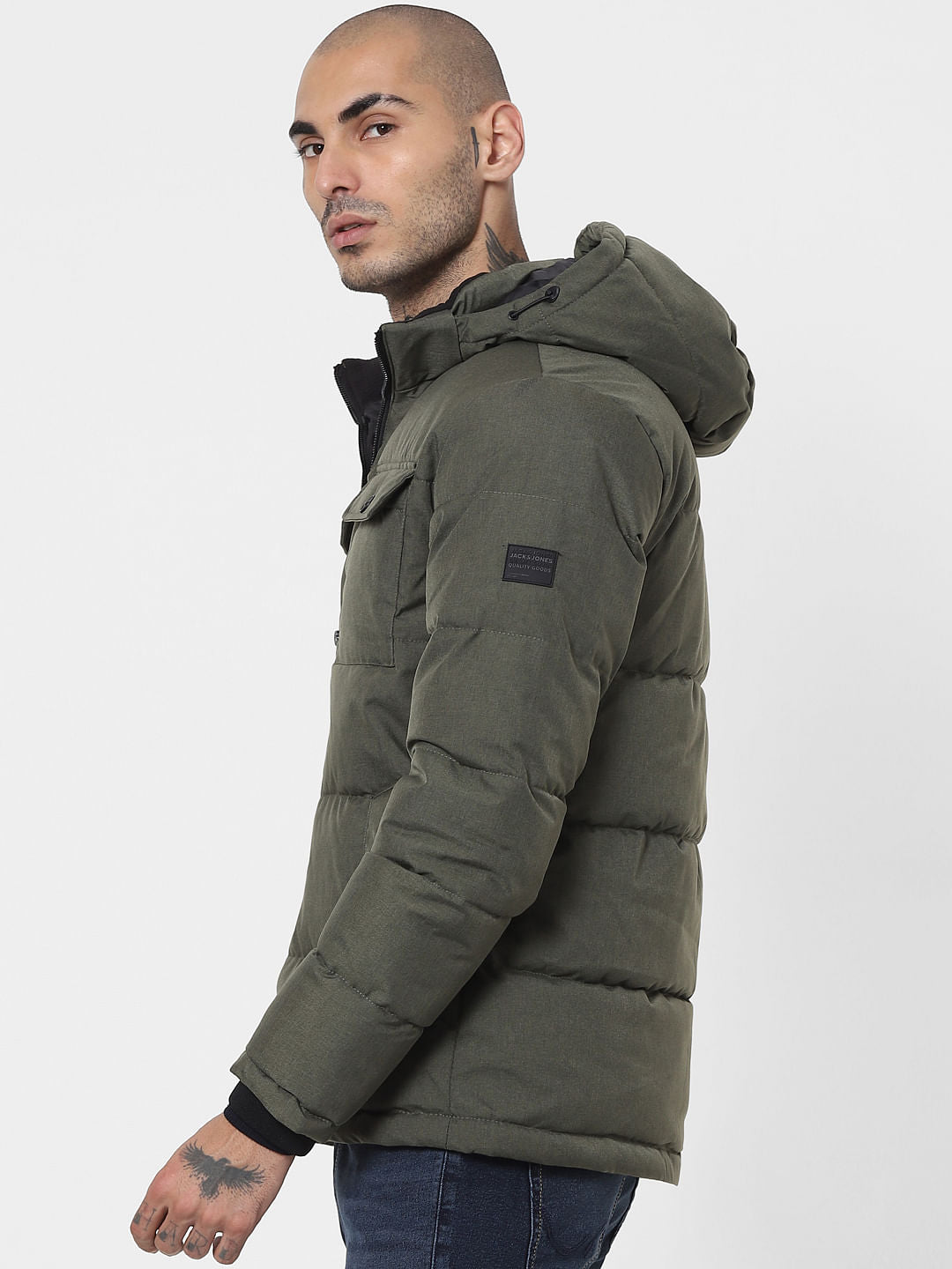 Green Hooded Puffer Jacket