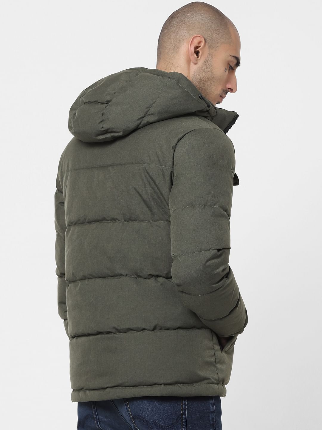 Green Hooded Puffer Jacket