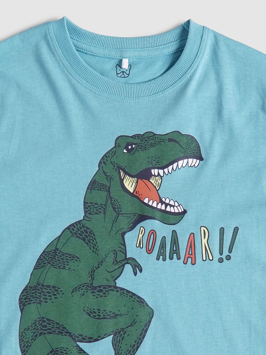 Boys Blue Graphic Print Full Sleeves T-shirt