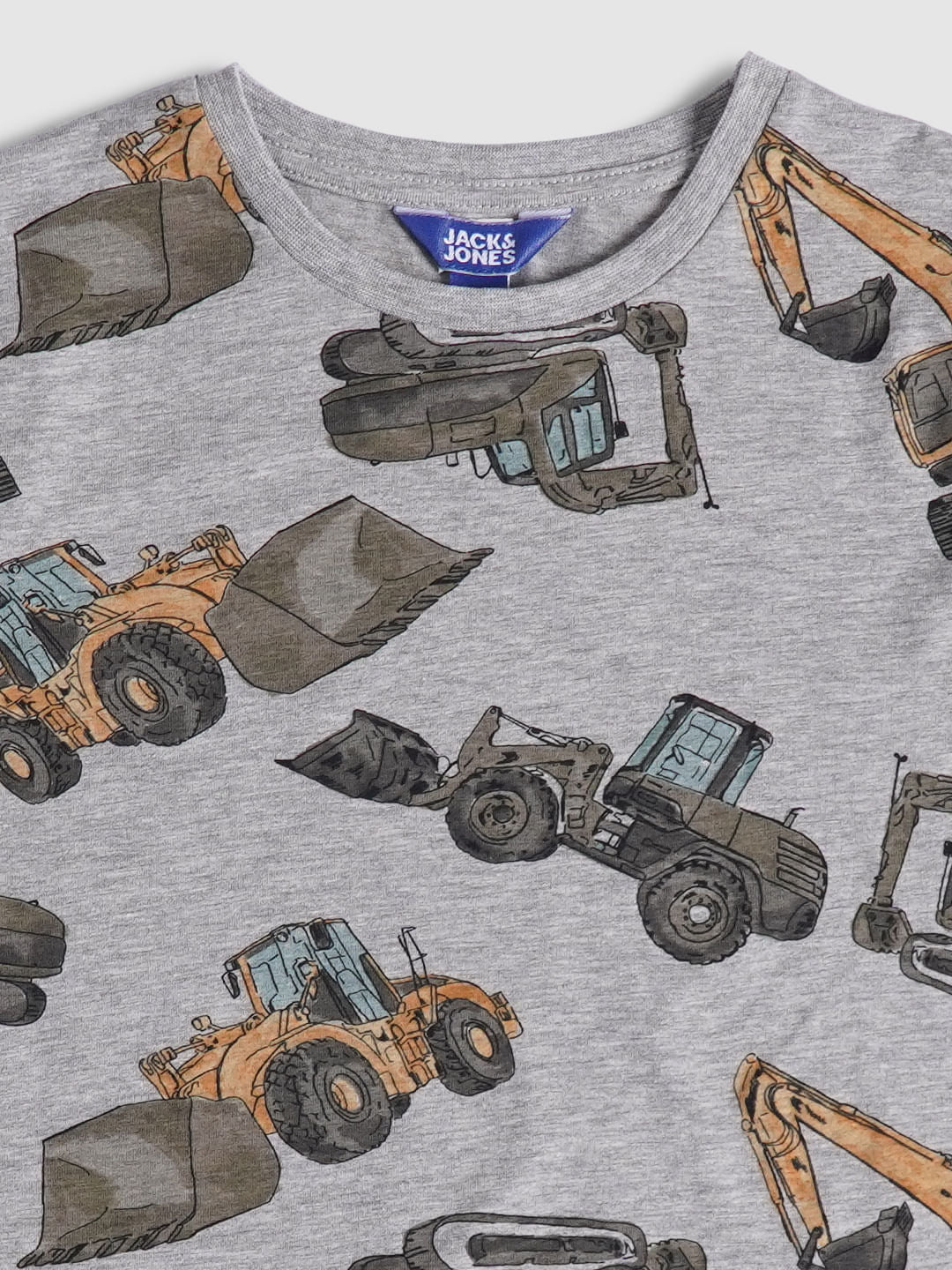 Boys Grey Graphic Print Crew Neck T-shirt