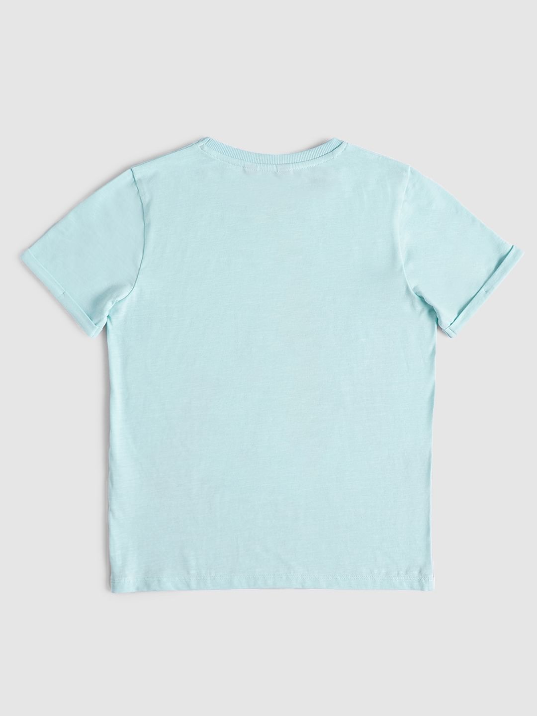 Boys Blue Graphic Print Crew Neck T-shirt