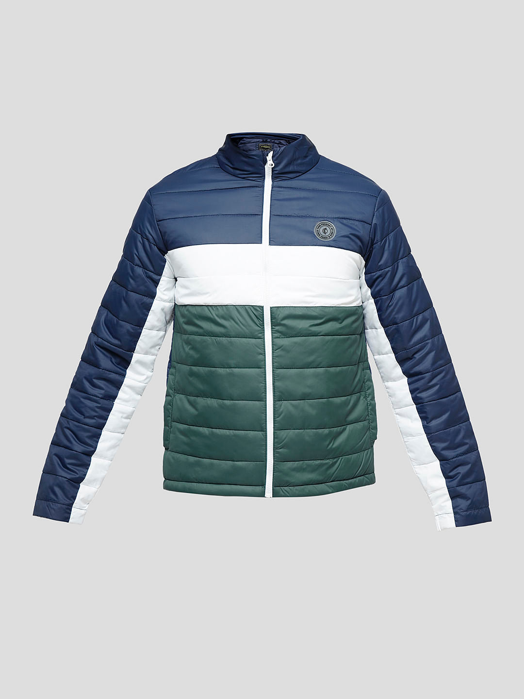 PRODUKT by JACK&JONES Blue Colourblocked Puffer Jacket