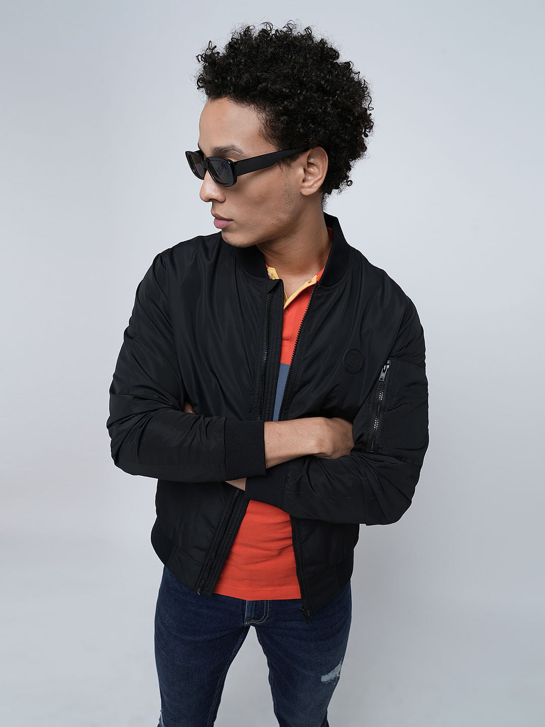 PRODUKT by JACK&JONES Black Bomber Jacket - S