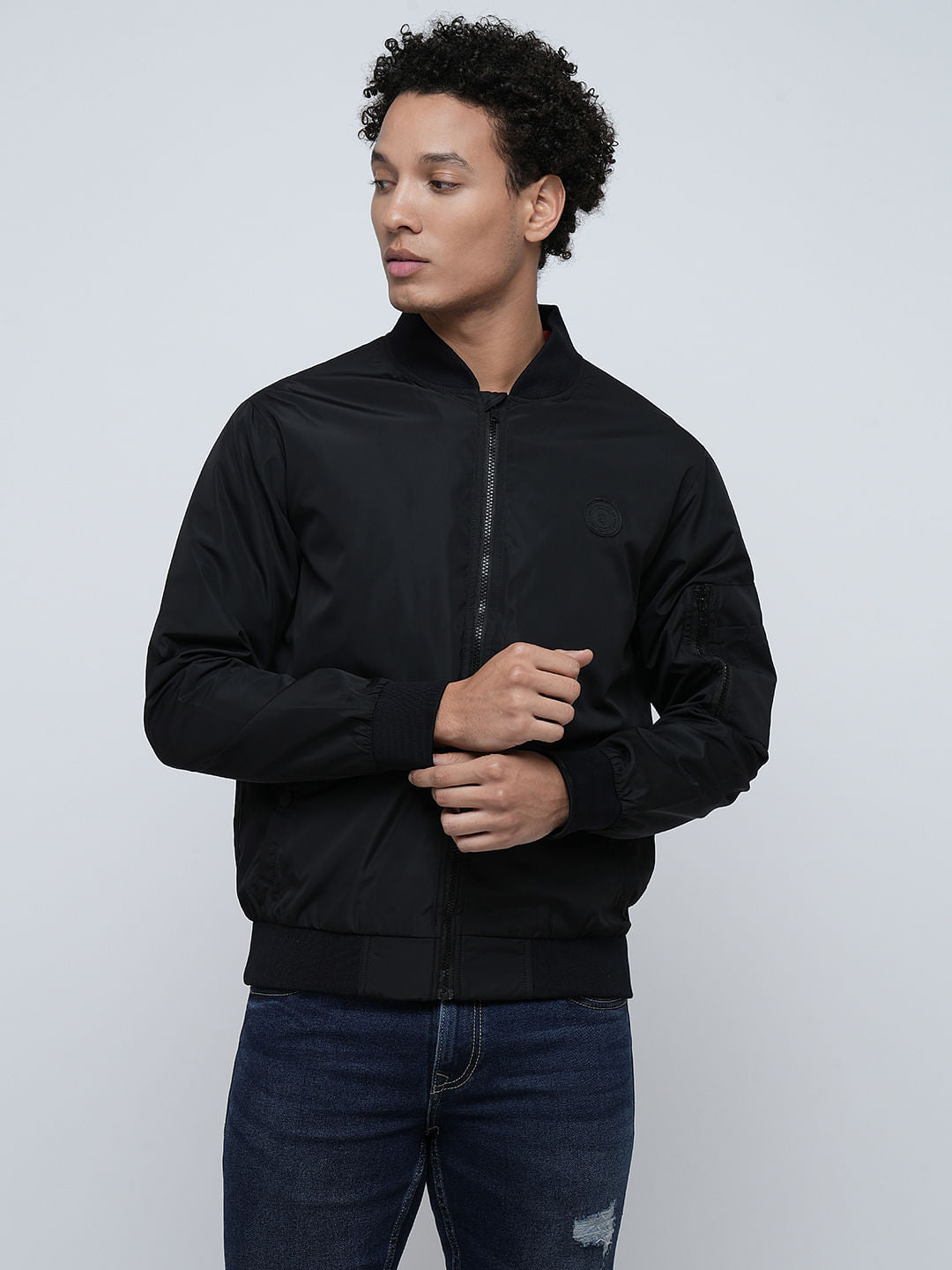 PRODUKT by JACK&JONES Black Bomber Jacket