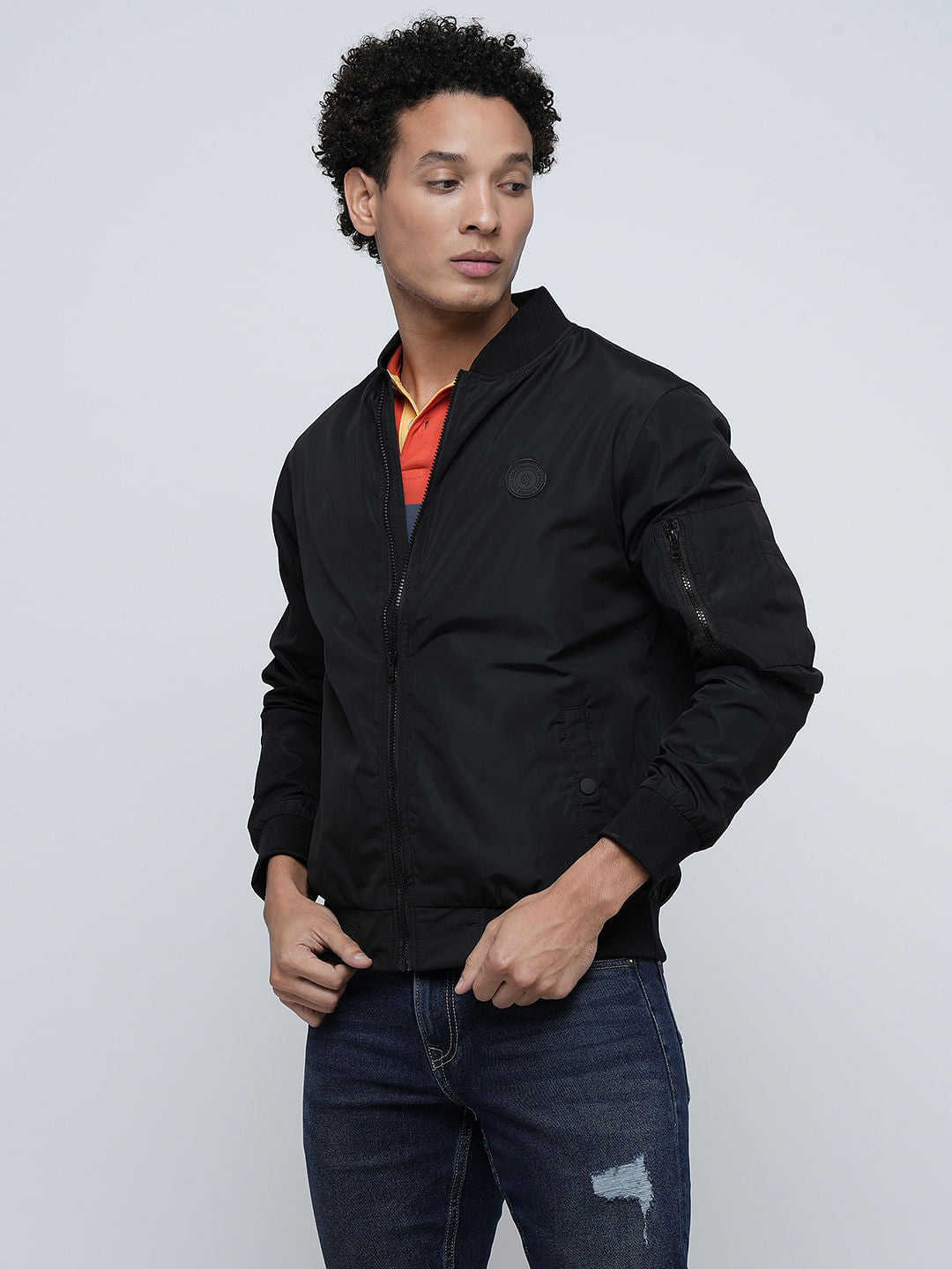 PRODUKT by JACK&JONES Black Bomber Jacket
