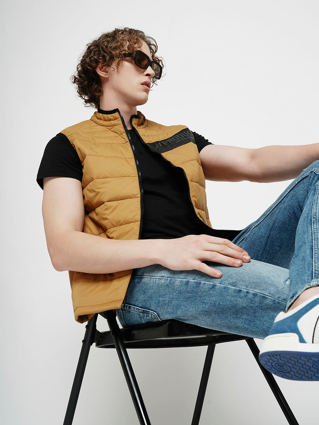 PRODUKT by JACK&JONES Brown Sleeveless Puffer Vest - S