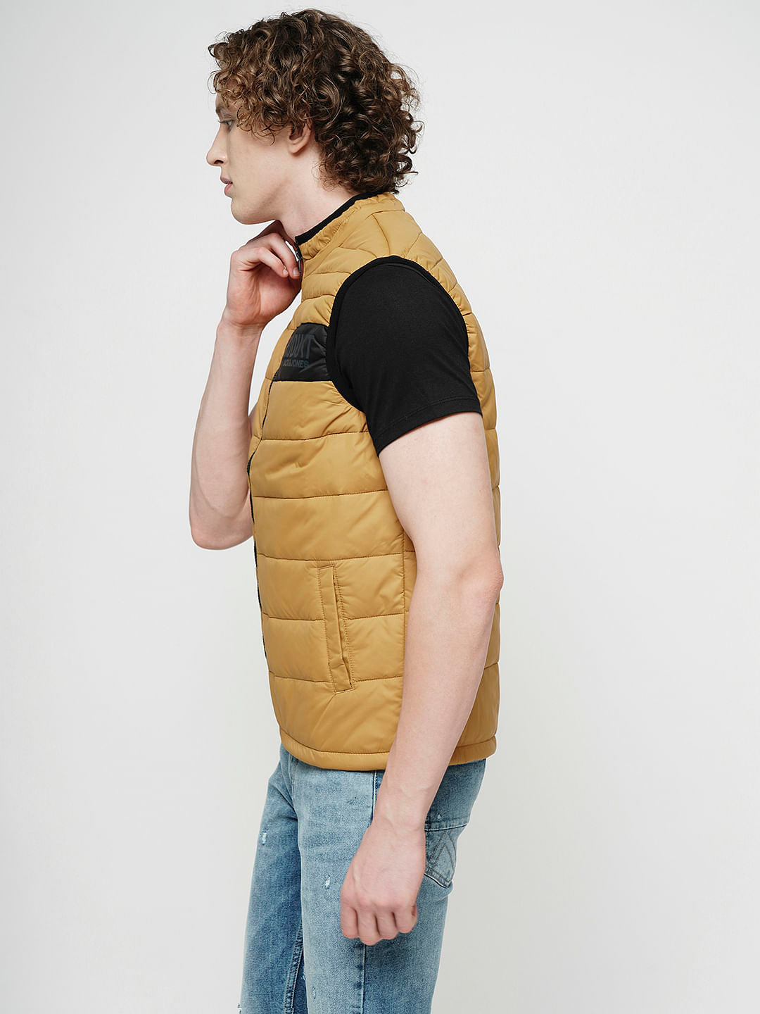 PRODUKT by JACK&JONES Brown Sleeveless Puffer Vest