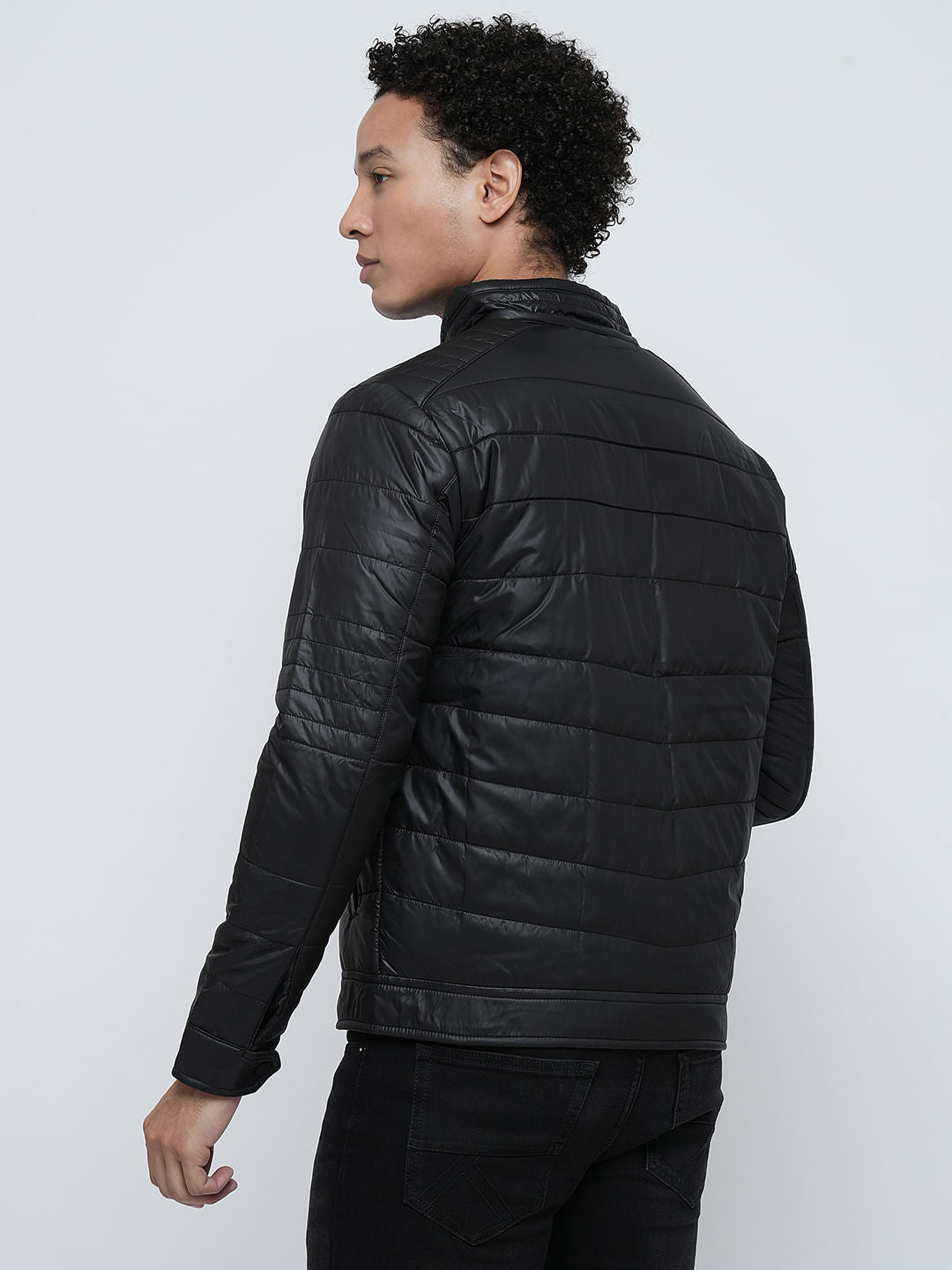 PRODUKT by JACK&JONES Black Zip-Up Puffer Jacket