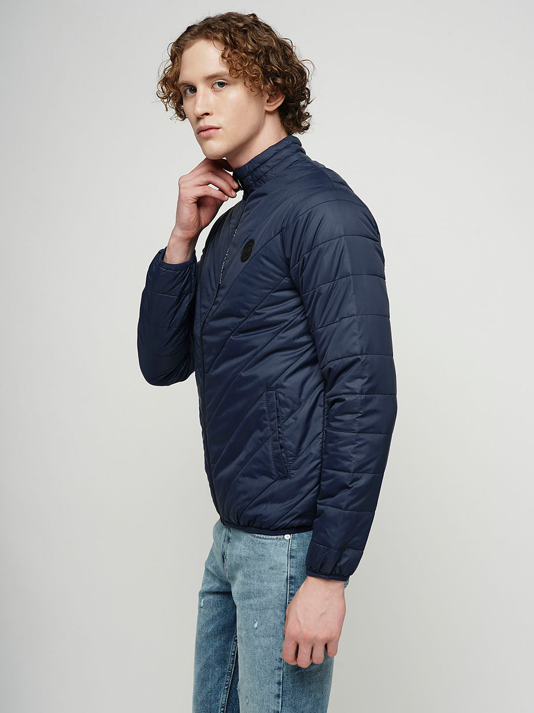 PRODUKT by JACK&JONES Blue High-Neck Puffer Jacket