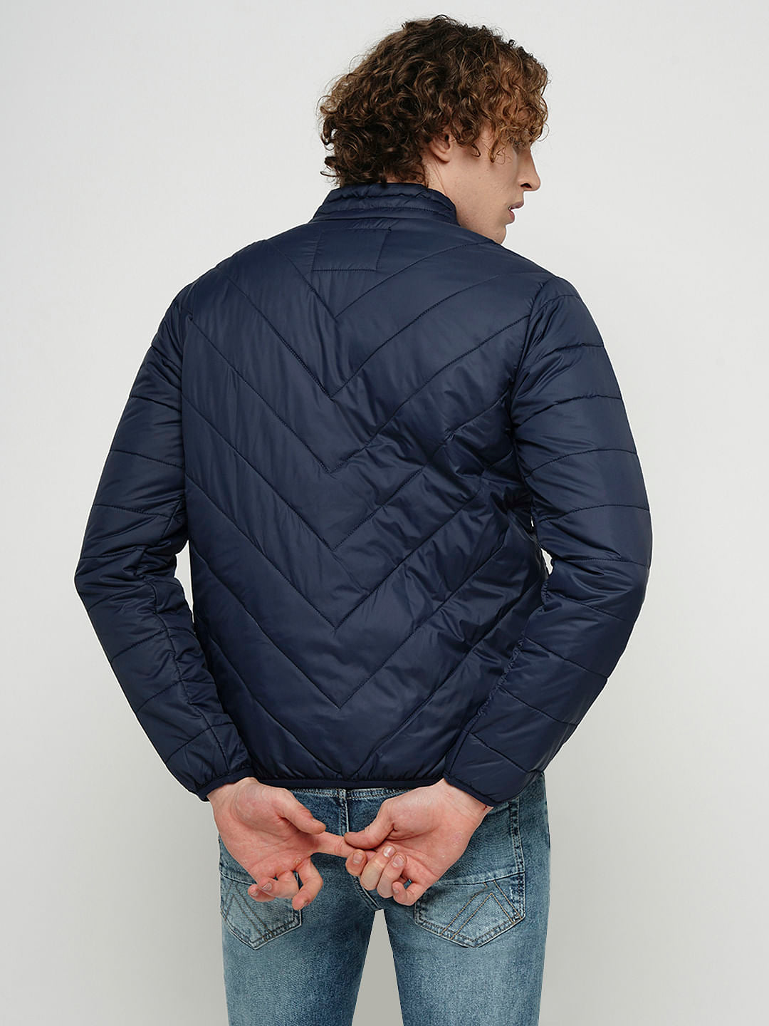 PRODUKT by JACK&JONES Blue High-Neck Puffer Jacket