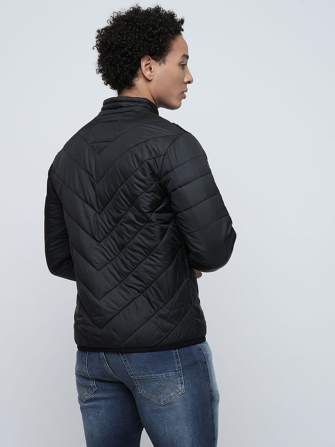 PRODUKT by JACK&JONES Black High-Neck Puffer Jacket