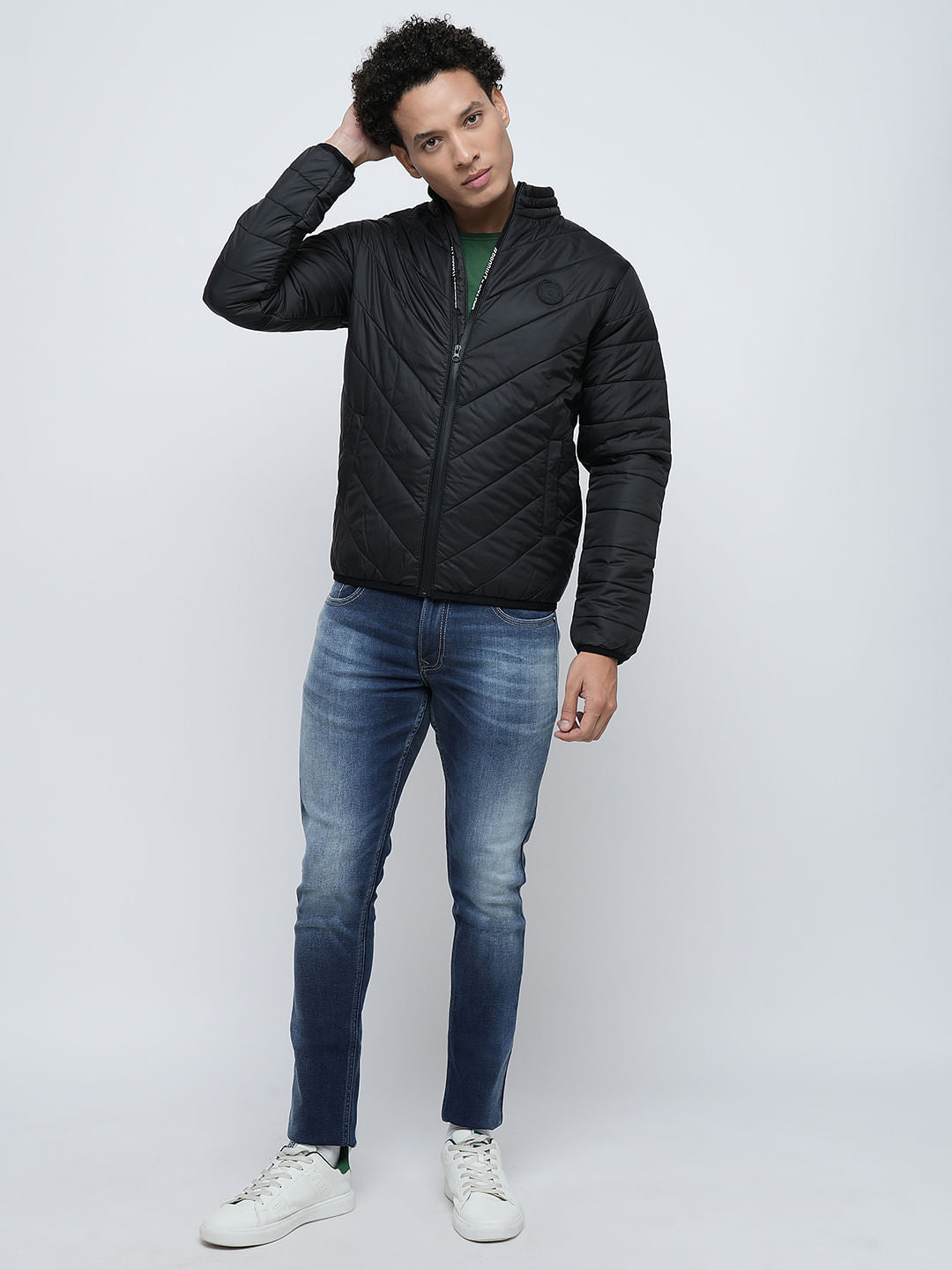 PRODUKT by JACK&JONES Black High-Neck Puffer Jacket