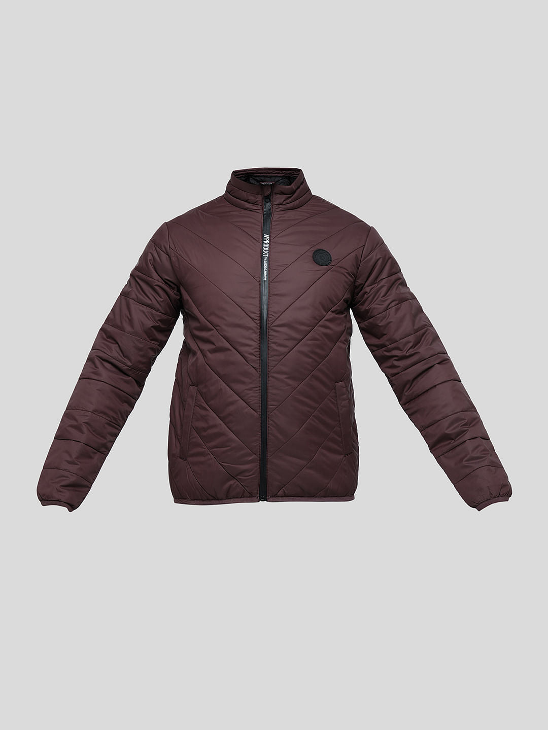 PRODUKT by JACK&JONES Maroon High-Neck Puffer Jacket
