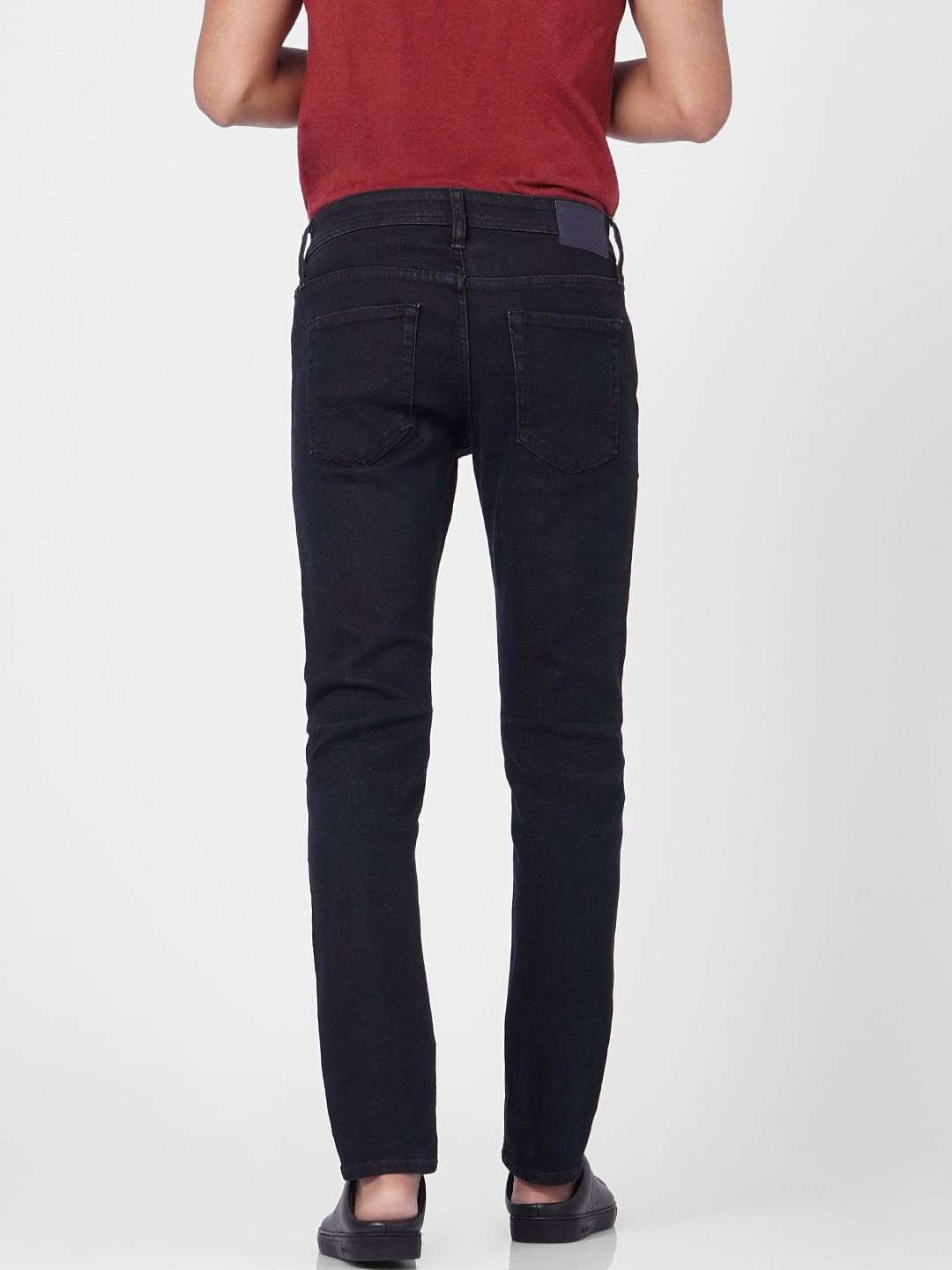 Grey Low Rise Glenn Slim Fit Torn Jeans