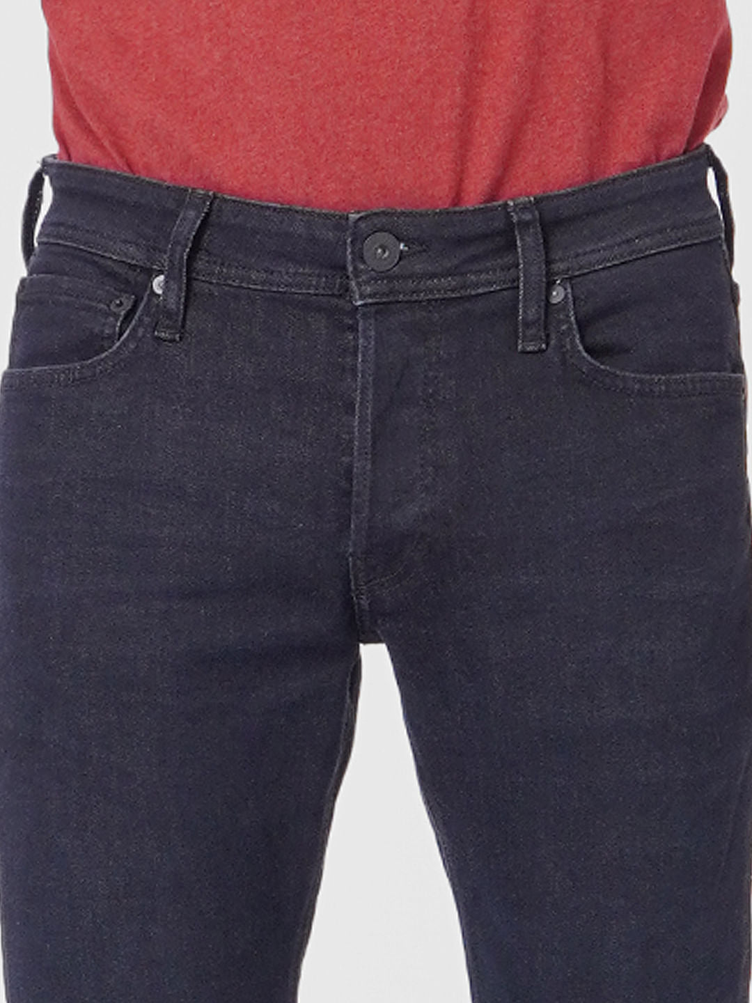 Grey Low Rise Glenn Slim Fit Torn Jeans