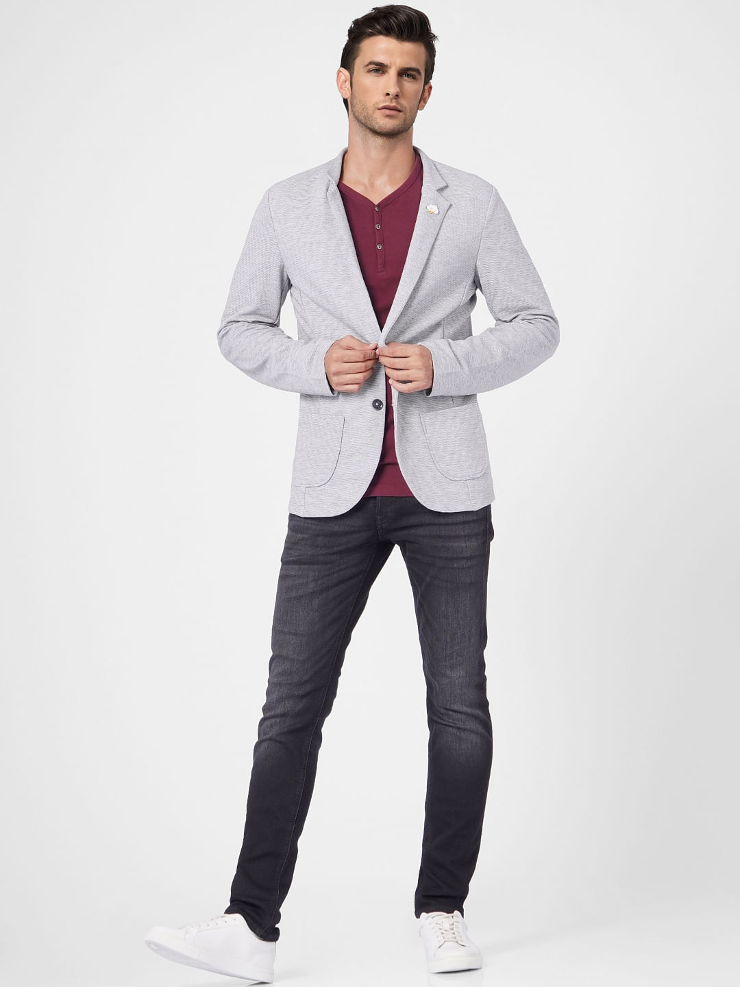 Dark Blue Low Rise Glenn Slim Jeans - 27/30