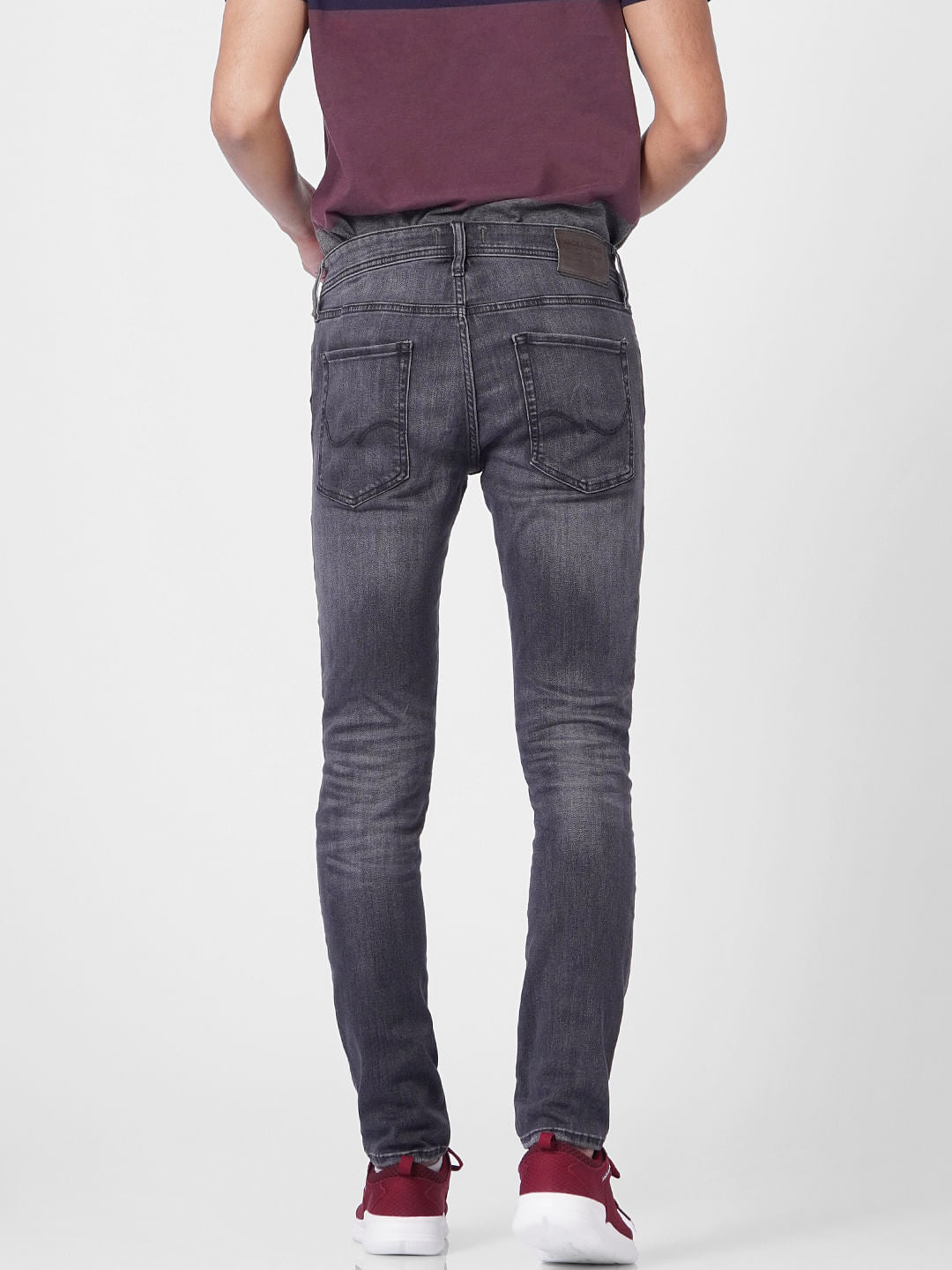 Black Low Rise Liam Torn Skinny Jeans