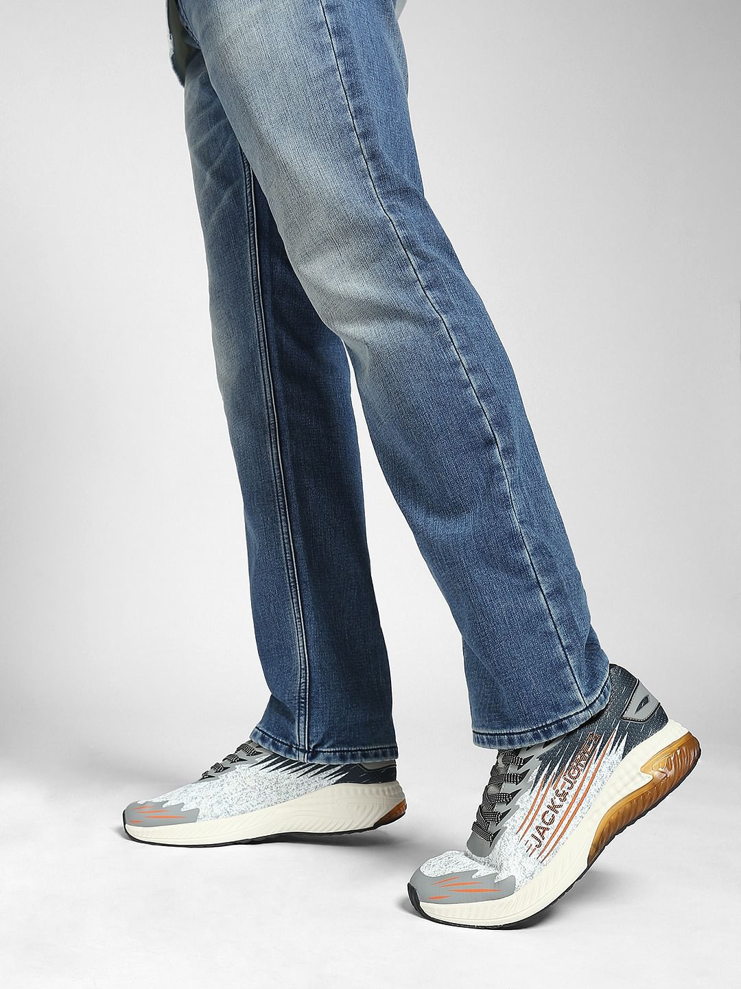 Grey Abstract Printed Sneakers - 6