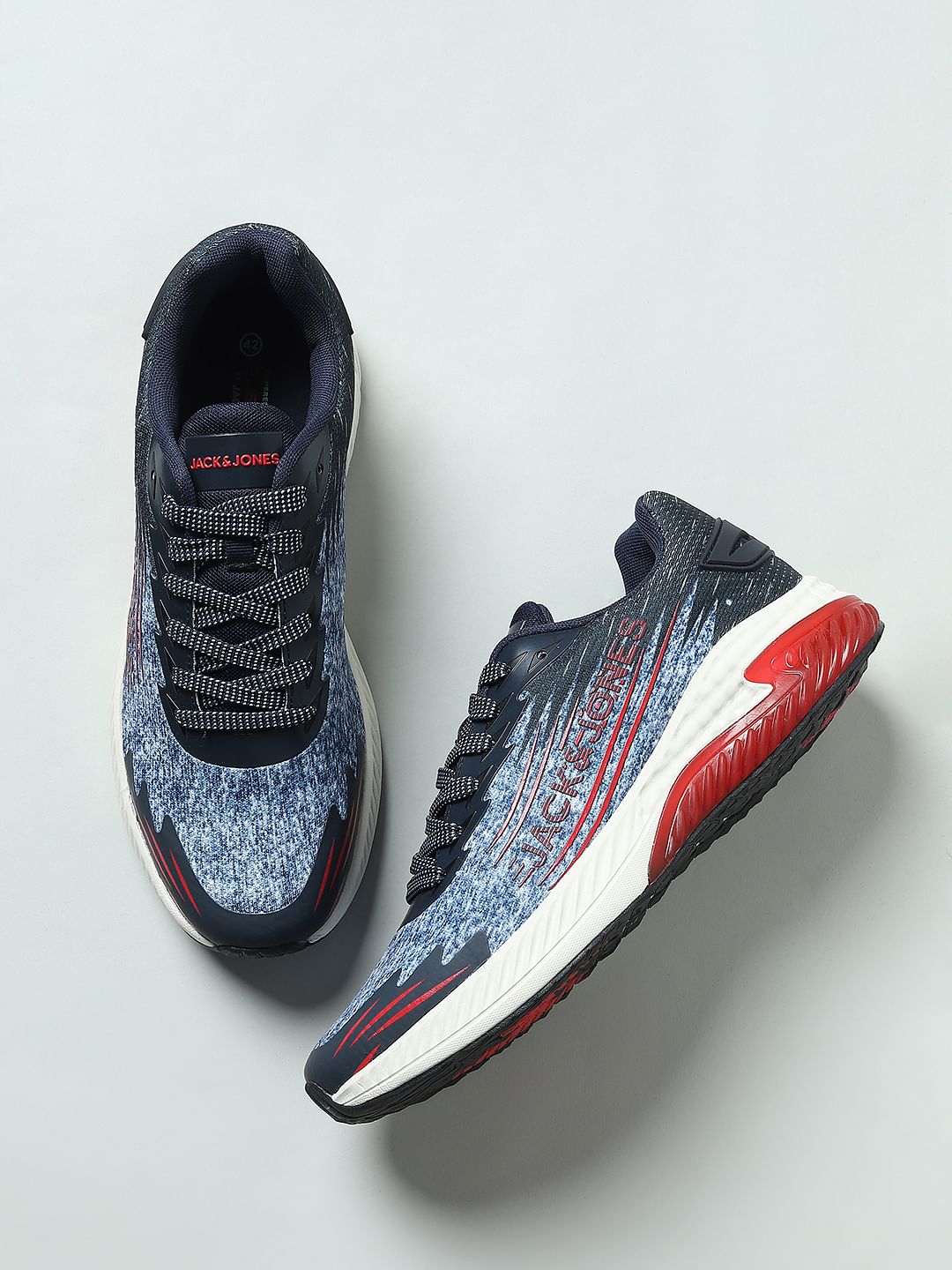 Blue Abstract Printed Sneakers